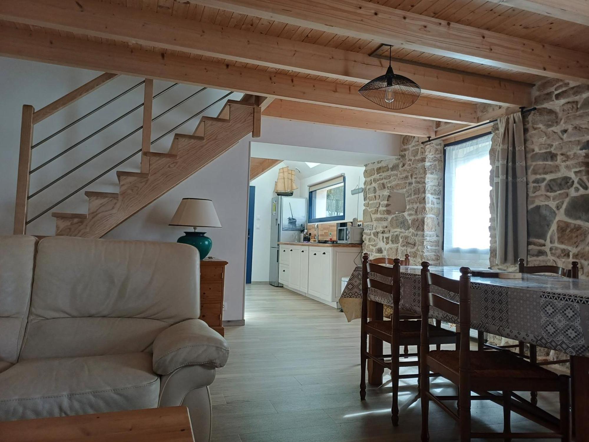 Charmante Petite Maison Rostiviec Bord De Mer Loperhet ภายนอก รูปภาพ